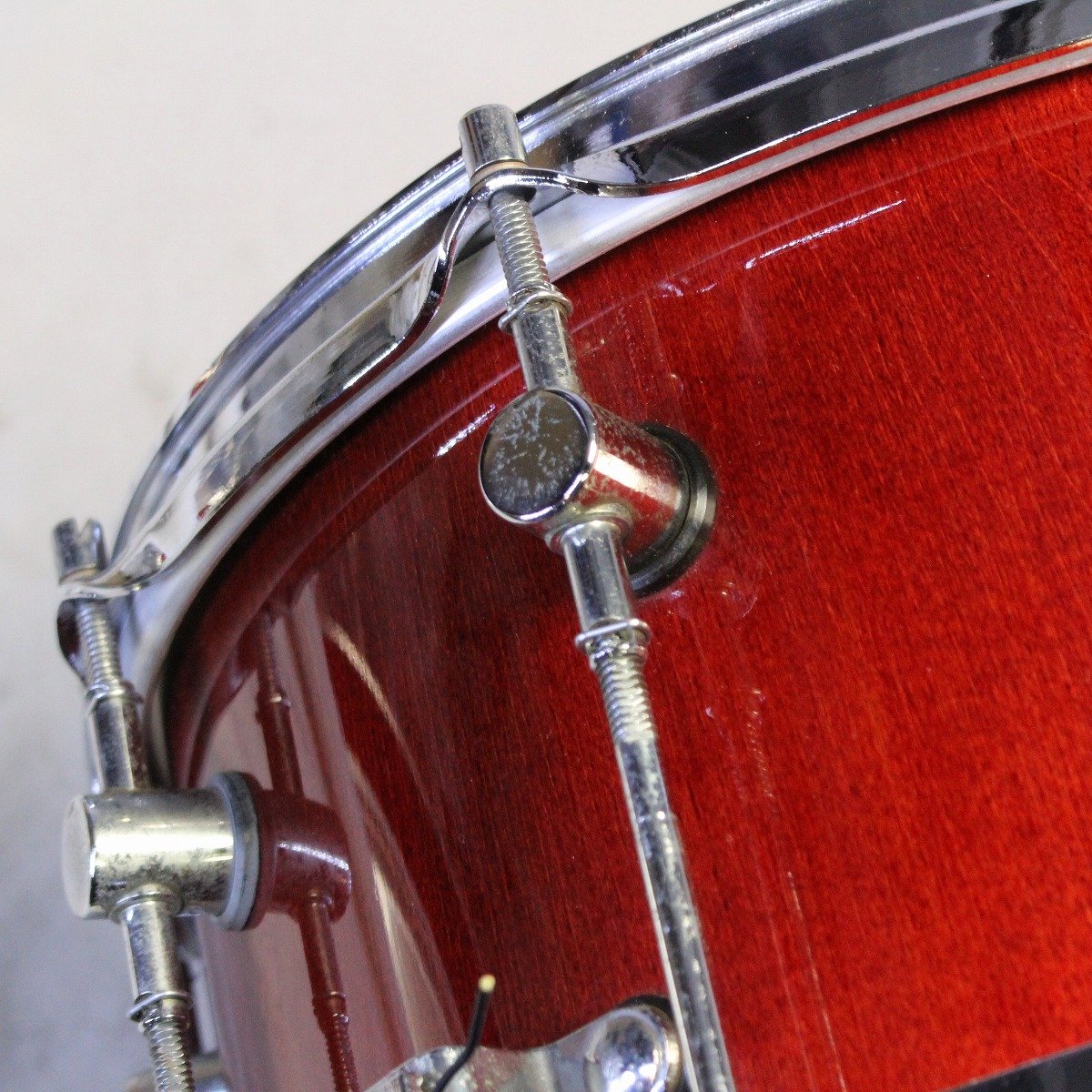 [SN 809] USED SONOR / HILITE SERIES HD-700 Red Maple 14×7 Sonor Highlight Snare Drum [08]