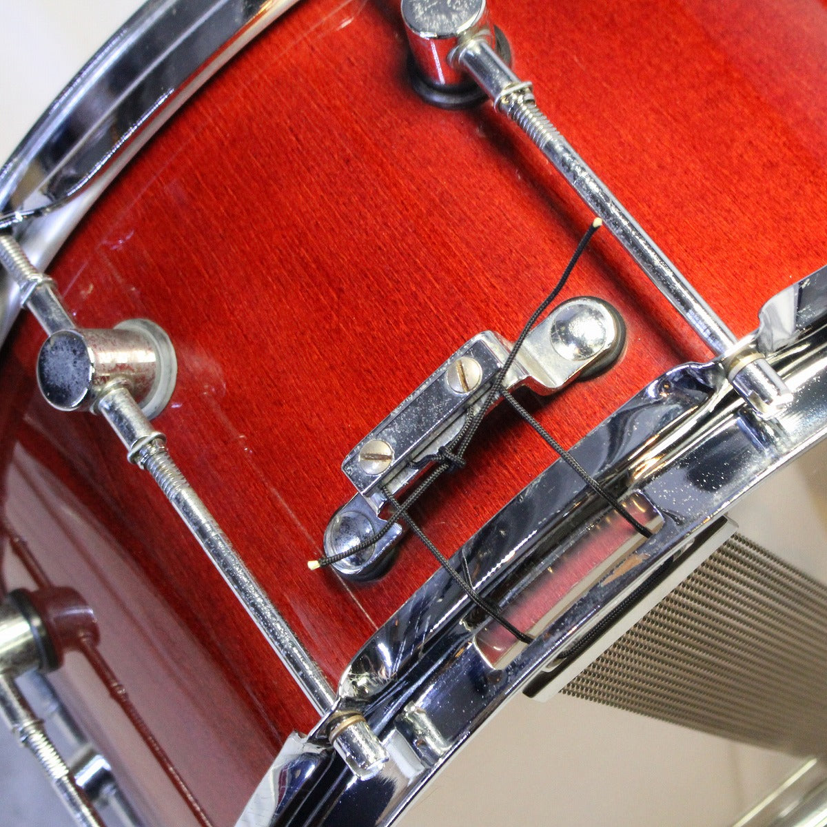 [SN 809] USED SONOR / HILITE SERIES HD-700 Red Maple 14×7 Sonor Highlight Snare Drum [08]