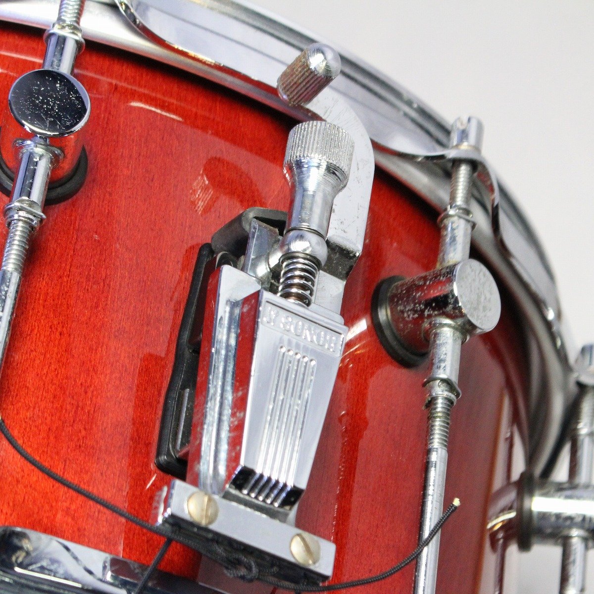 [SN 809] USED SONOR / HILITE SERIES HD-700 Red Maple 14×7 Sonor Highlight Snare Drum [08]