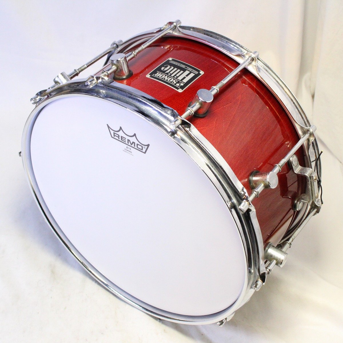 [SN 809] USED SONOR / HILITE SERIES HD-700 Red Maple 14×7 Sonor Highlight Snare Drum [08]