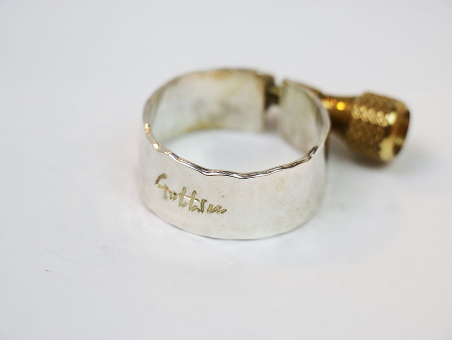 USED GOTTSU / Gottsu AS SOLID SILVER Ligature for Alto Saxophone [10]