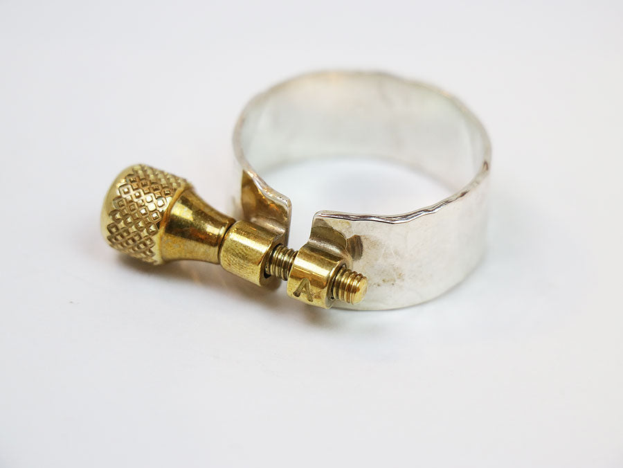 USED GOTTSU / Gottsu AS SOLID SILVER Ligature for Alto Saxophone [10]