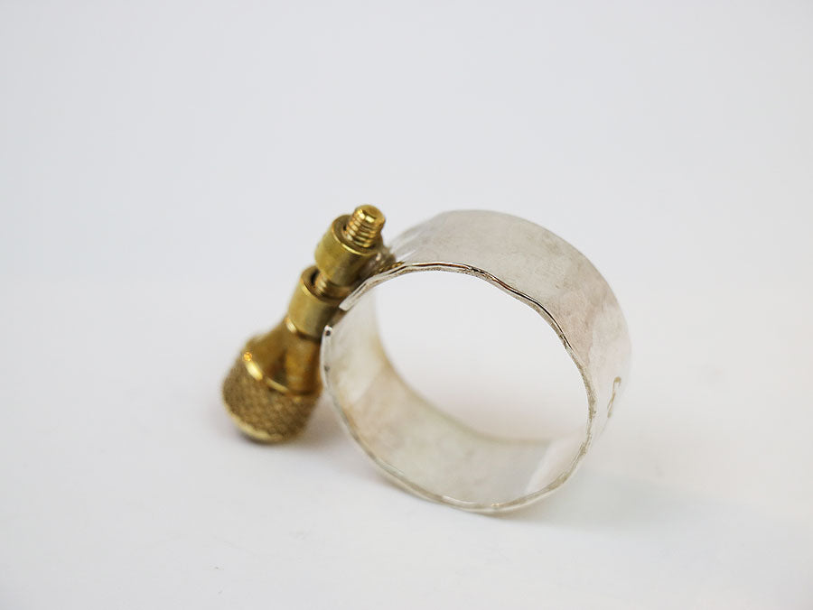 USED GOTTSU / Gottsu AS SOLID SILVER Ligature for Alto Saxophone [10]