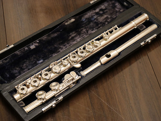 [SN 34893] USED SANKYO / Sankyo ARTIST all silver flute [10]