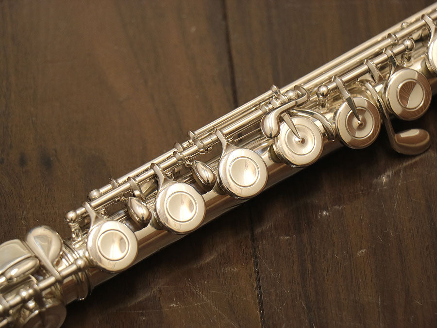 [SN 56643] USED SANKYO / SANKYO SEMI-HANDMADE all silver flute [10]