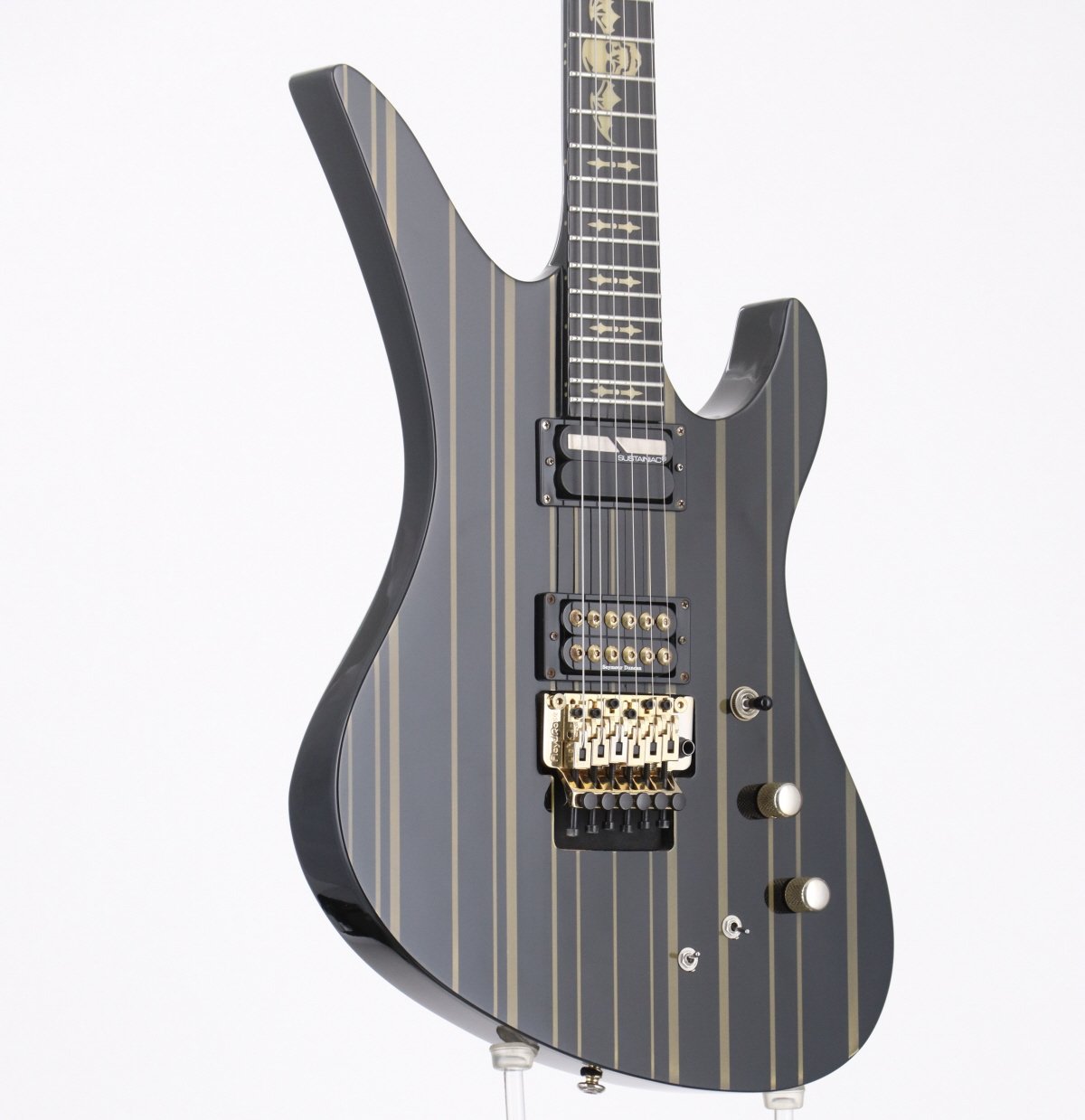 [SN W16021698] USED SCHECTER / AD-A7X-SS-CTM/SN SYNYSTER CUSTOM-S Gloss Black w/Gold Stripes [09]