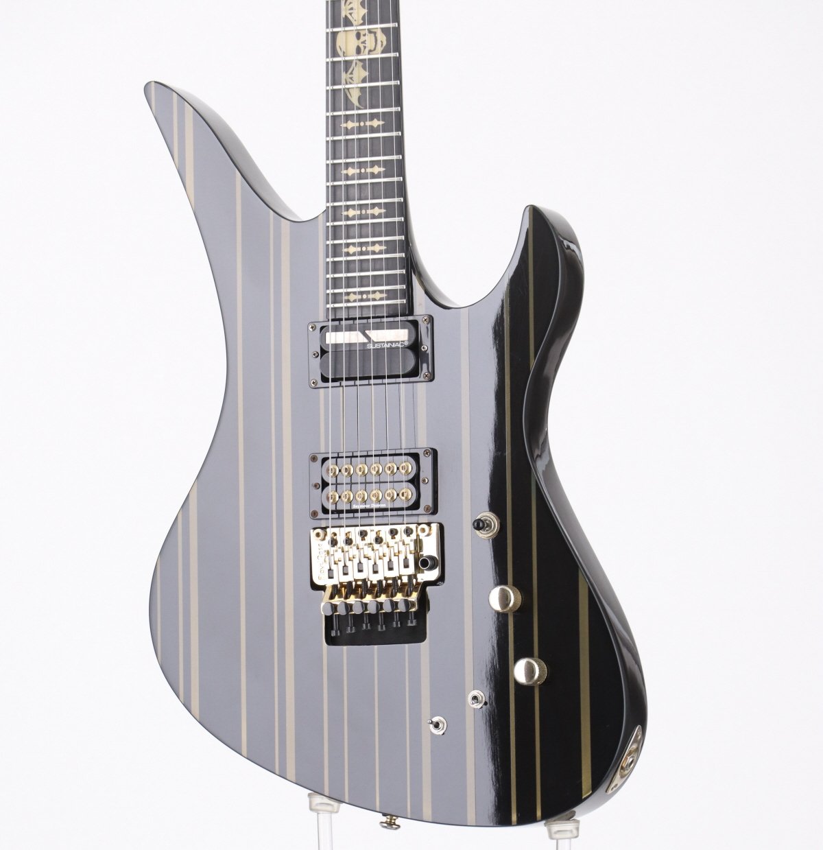 [SN W16021698] USED SCHECTER / AD-A7X-SS-CTM/SN SYNYSTER CUSTOM-S Gloss Black w/Gold Stripes [09]