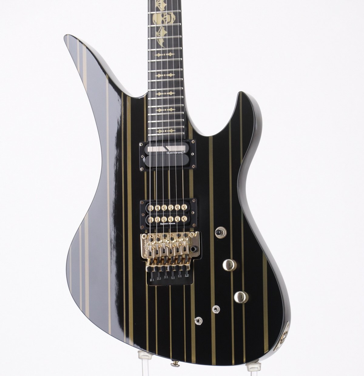 [SN W16021698] USED SCHECTER / AD-A7X-SS-CTM/SN SYNYSTER CUSTOM-S Gloss Black w/Gold Stripes [09]