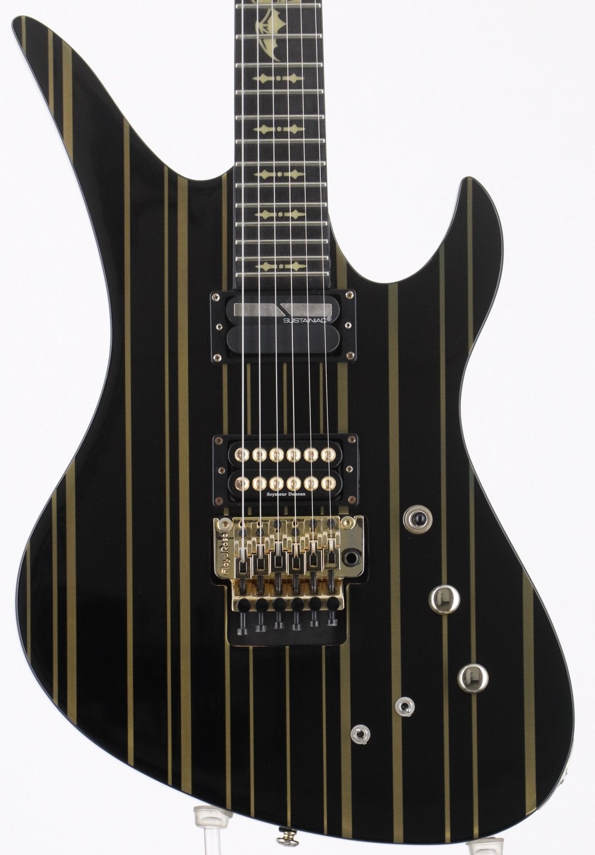 [SN W16021698] USED SCHECTER / AD-A7X-SS-CTM/SN SYNYSTER CUSTOM-S Gloss Black w/Gold Stripes [09]