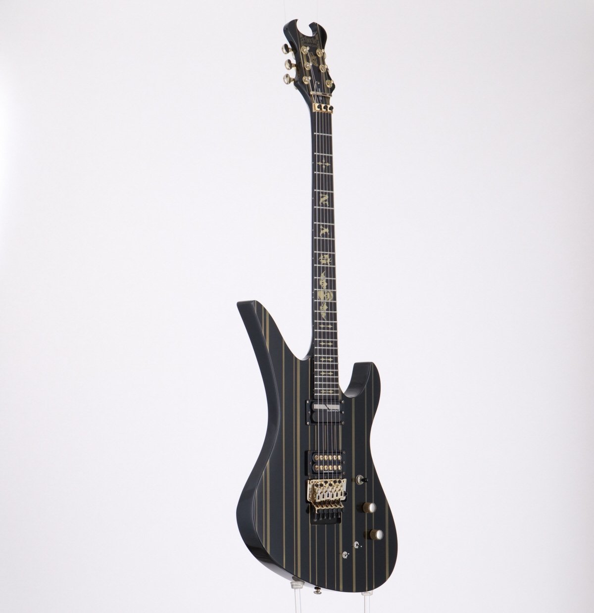 [SN W16021698] USED SCHECTER / AD-A7X-SS-CTM/SN SYNYSTER CUSTOM-S Gloss Black w/Gold Stripes [09]