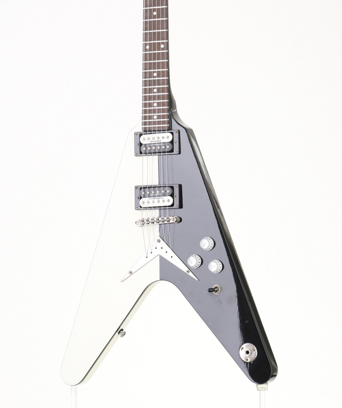 [SN E030070] USED Dean / MICHAEL SCHENKER CTM V Black &amp; White [03]