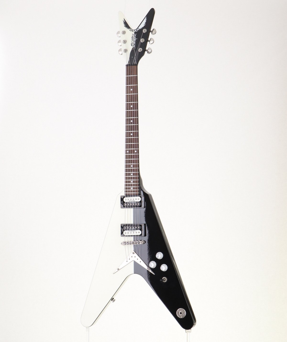 [SN E030070] USED Dean / MICHAEL SCHENKER CTM V Black &amp; White [03]