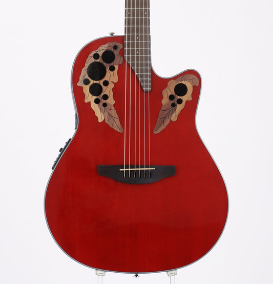 [SN CV21062087] USED OVATION / CE44-RR-G Celebrity Elite Exotic Mid Depth Ruby Red [2.29kg]. [08]