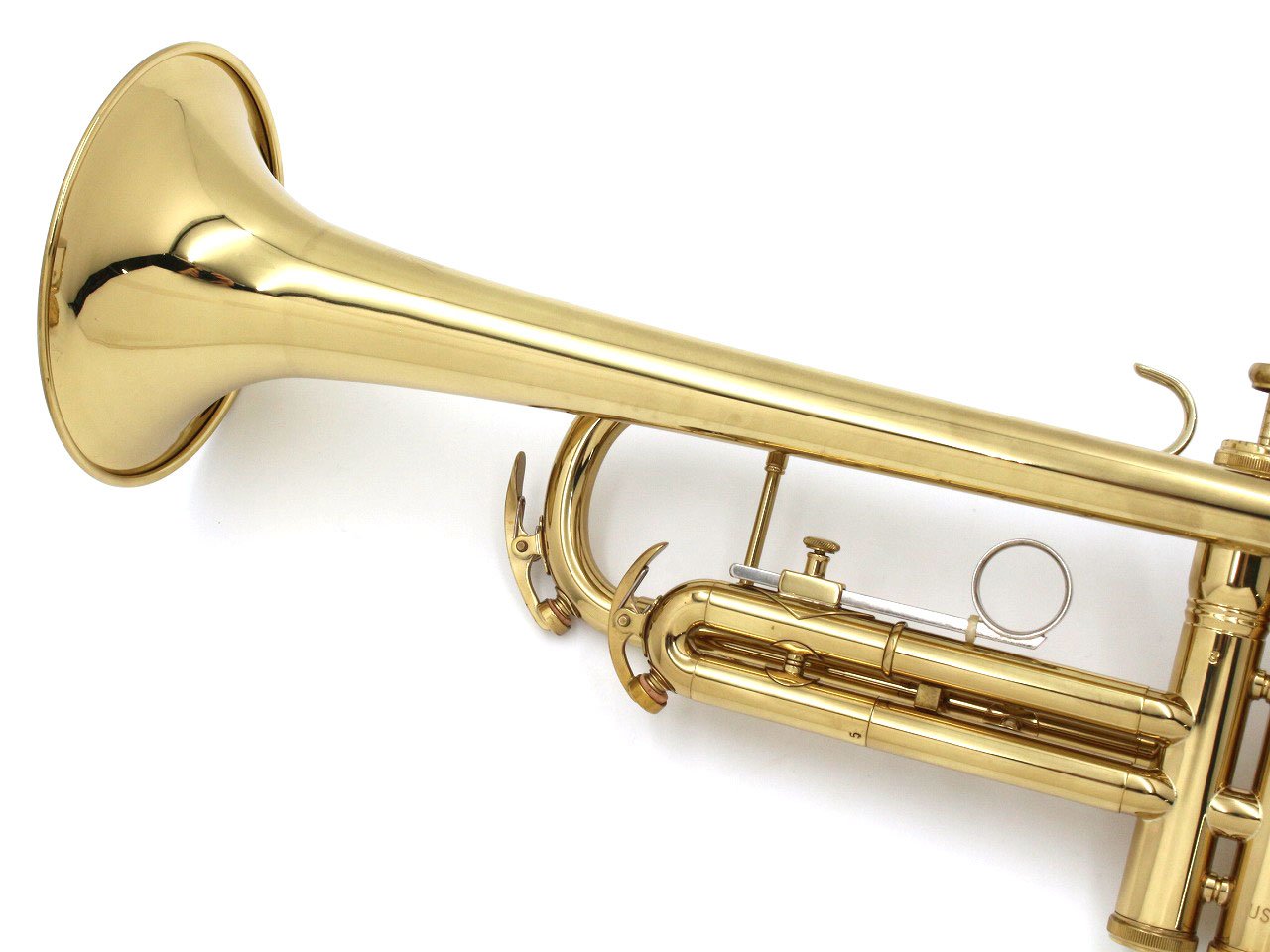 [SN 5515515] USED KING / 601 Trumpet Mouthpipe Gold Brass [11]