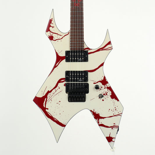 [SN F01110836] USED B.C.Rich / JJSW2 / Joey Jordison Signature Warlock II White with Blood Splatter [12]