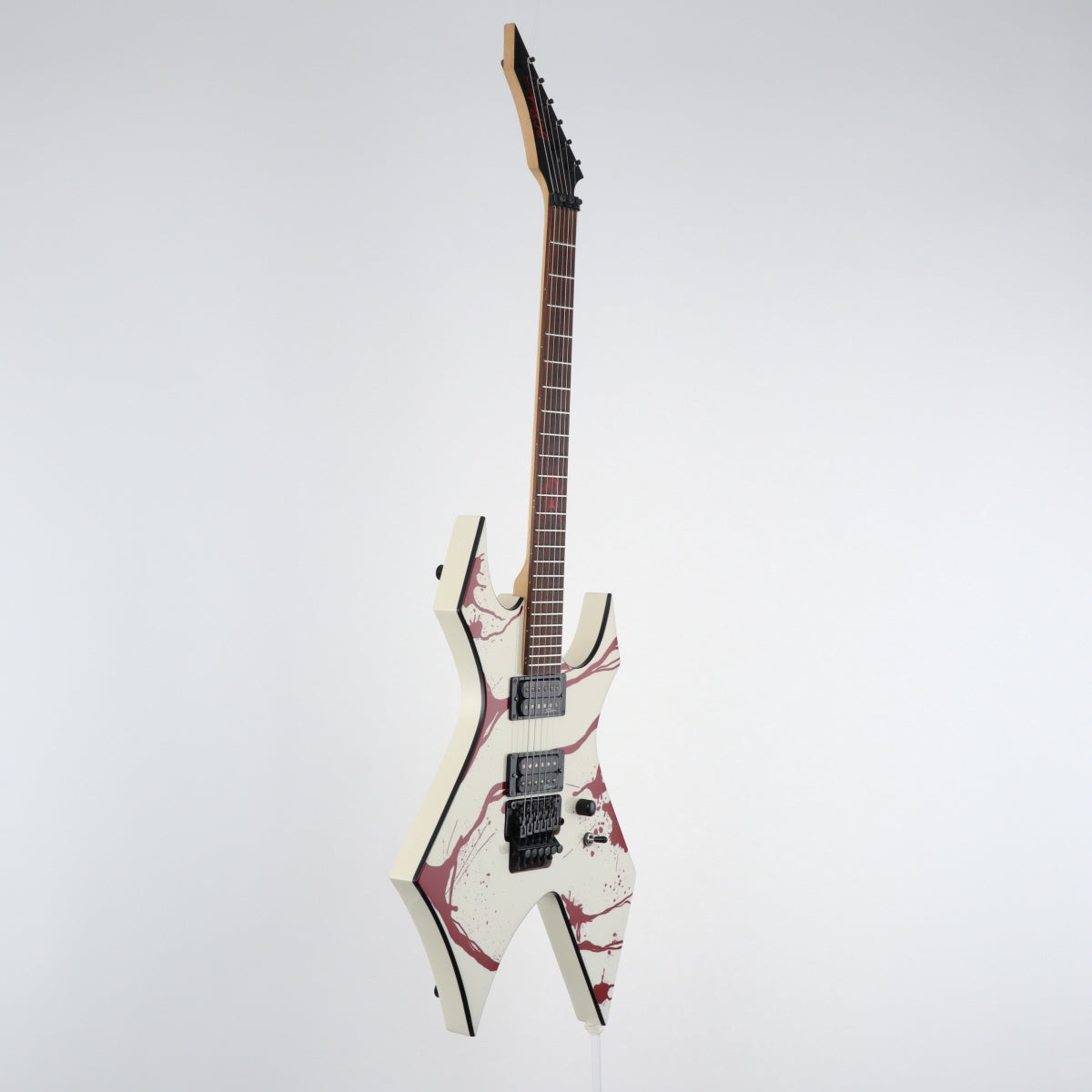 [SN F01110836] USED B.C.Rich / JJSW2 / Joey Jordison Signature Warlock II White with Blood Splatter [12]