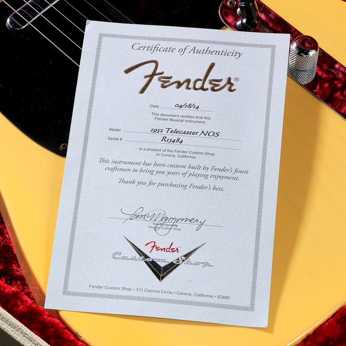 [SN R13484] USED FENDER CUSTOM SHOP / Time Machine Series 1952 Telecaster NOS [05]