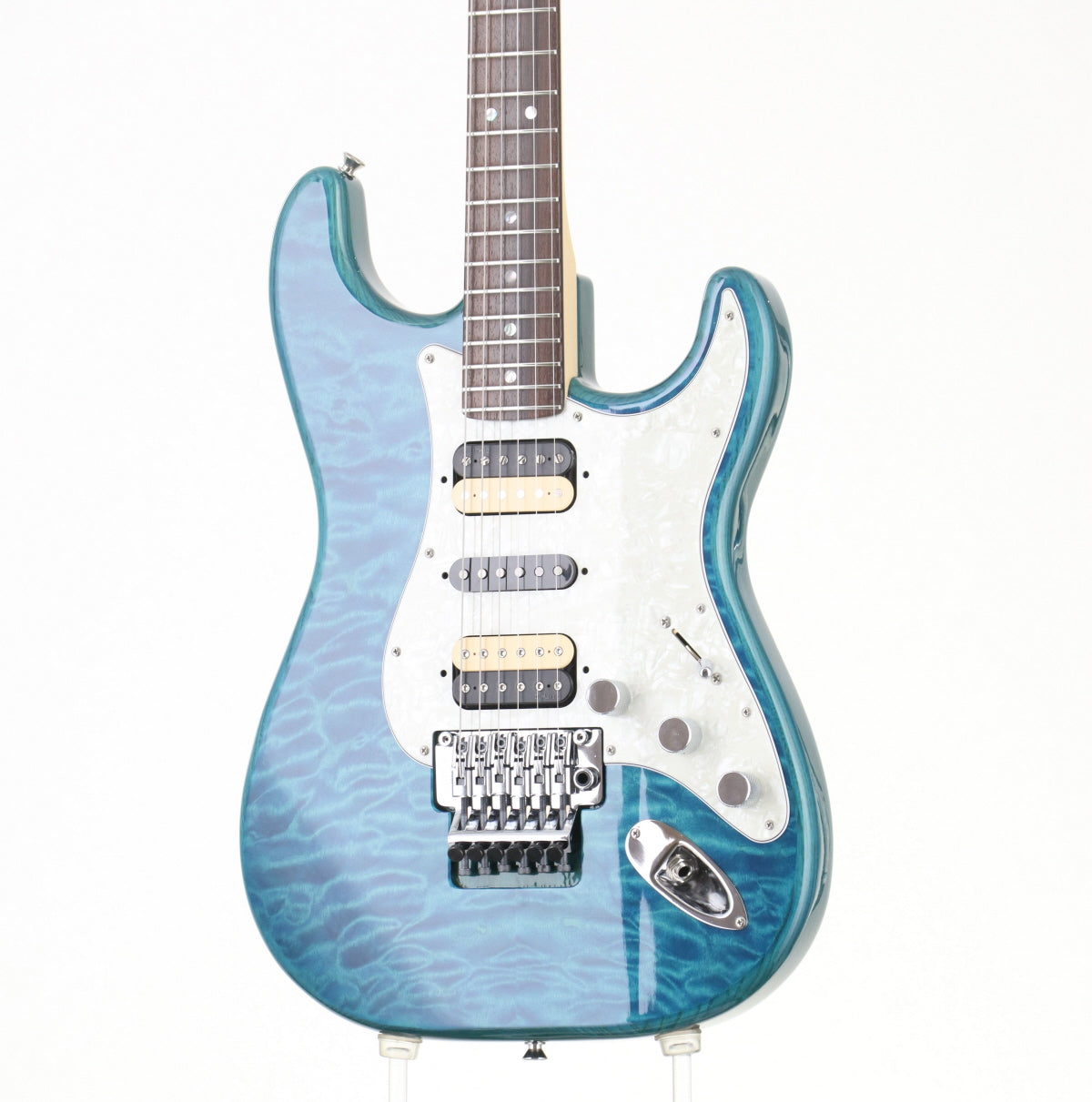 [SN JD19003958] USED FENDER MADE IN JAPAN / Michiya Haruhata Stratocaster Caribbean Blue Trans [05]