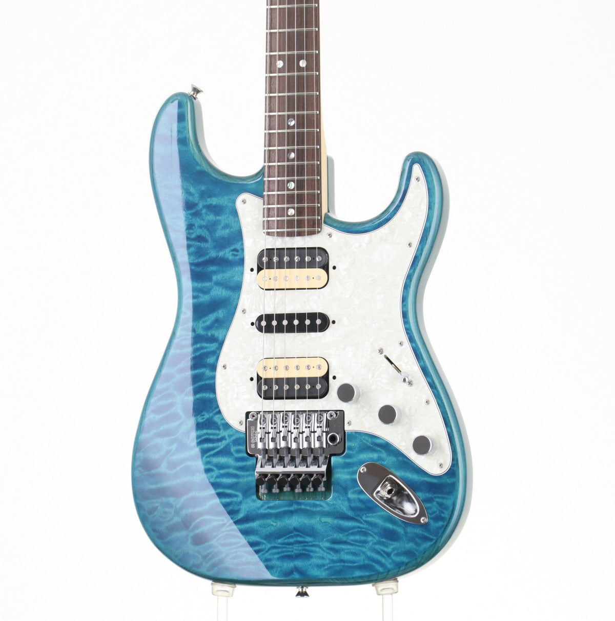 [SN JD19003958] USED FENDER MADE IN JAPAN / Michiya Haruhata Stratocaster Caribbean Blue Trans [05]