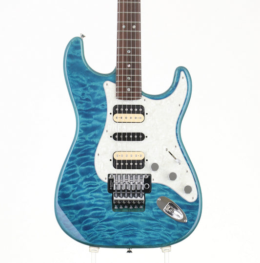 [SN JD19003958] USED FENDER MADE IN JAPAN / Michiya Haruhata Stratocaster Caribbean Blue Trans [05]