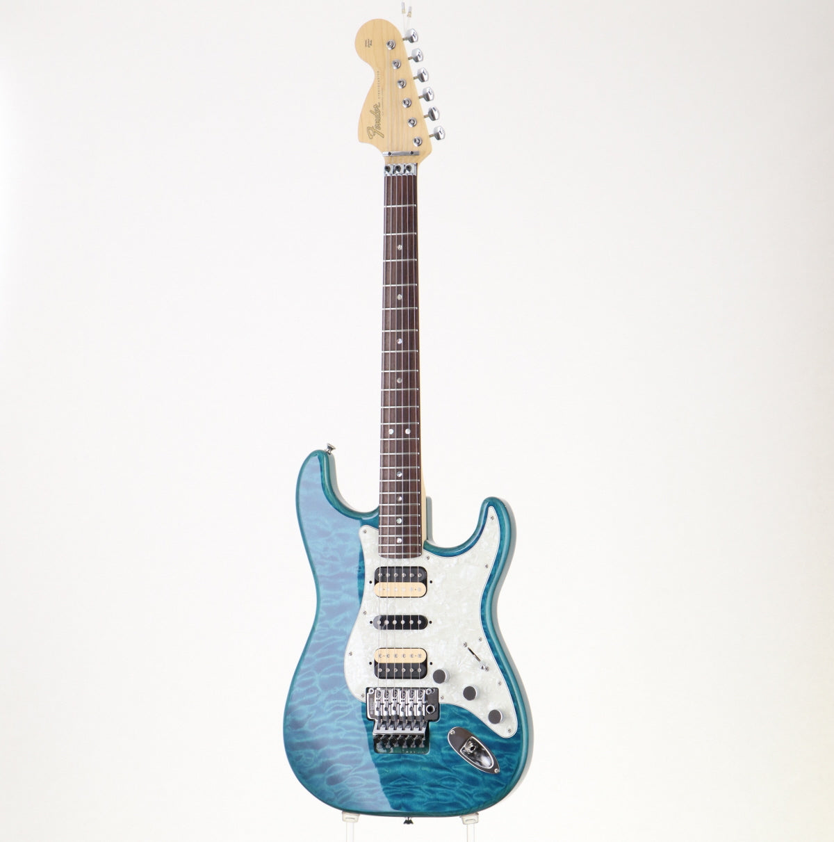 [SN JD19003958] USED FENDER MADE IN JAPAN / Michiya Haruhata Stratocaster Caribbean Blue Trans [05]