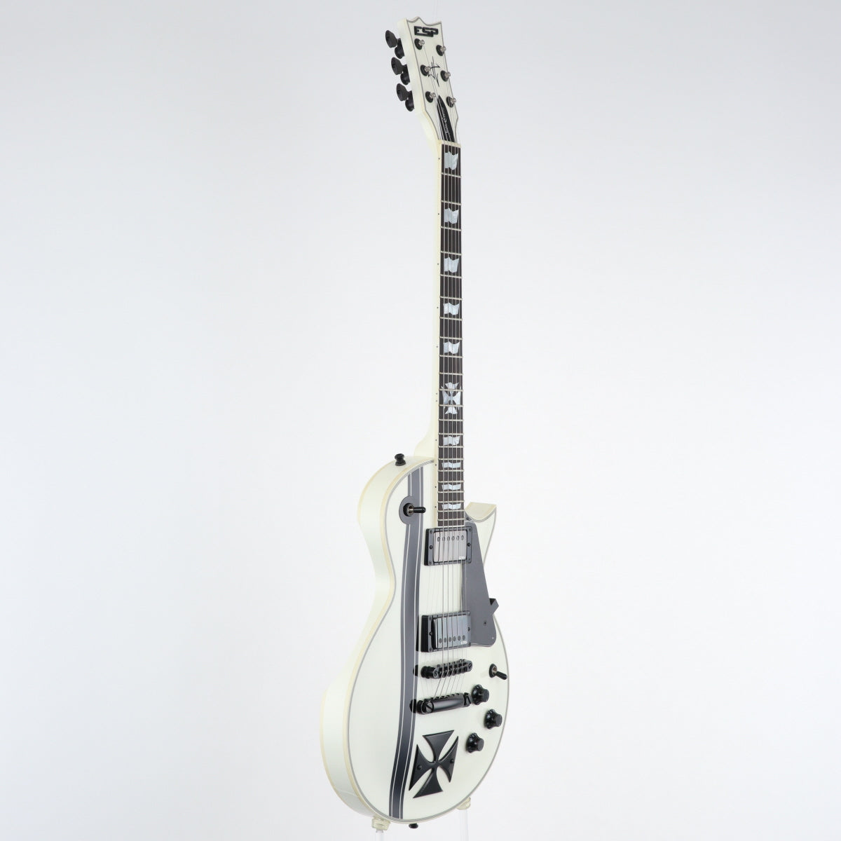 [SN K1516202] USED ESP / IRON CROSS / James Hetfield Model Snow White  w/Stripes Graphic [12]