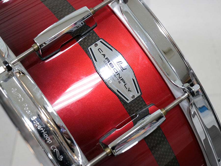 USED PEARL / Carbonply Mahogany COMPOSITE Scarlet Fade Snare Drum [10]