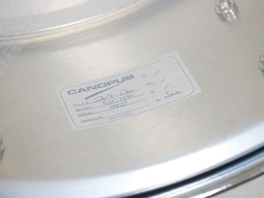 [SN 27] USED CANOPUS / SAC-1450 Metal Snare Drum [10]