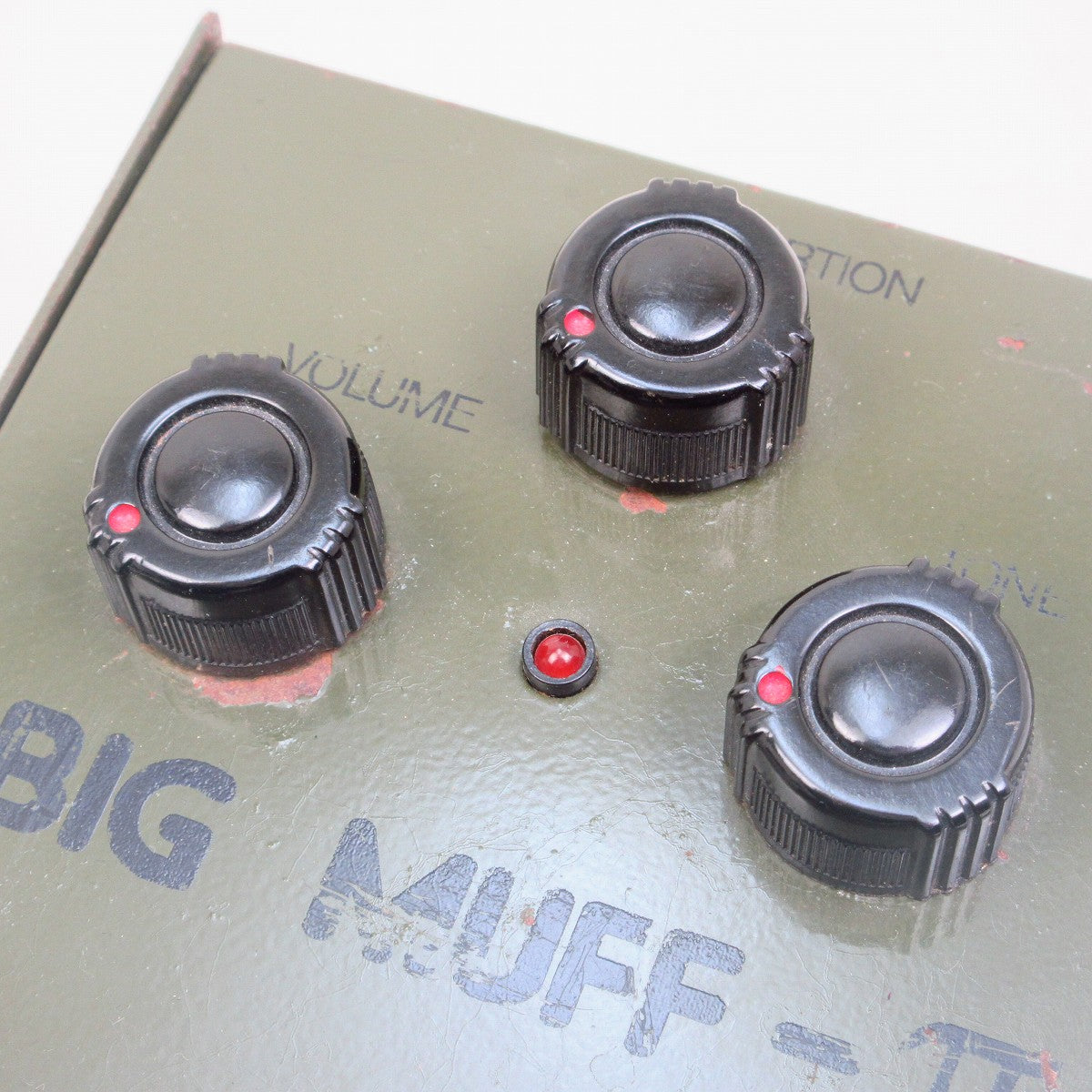 USED Electro-Harmonix / Big Muff Pi Russian Army Green Bubble Font Fuzz [09]