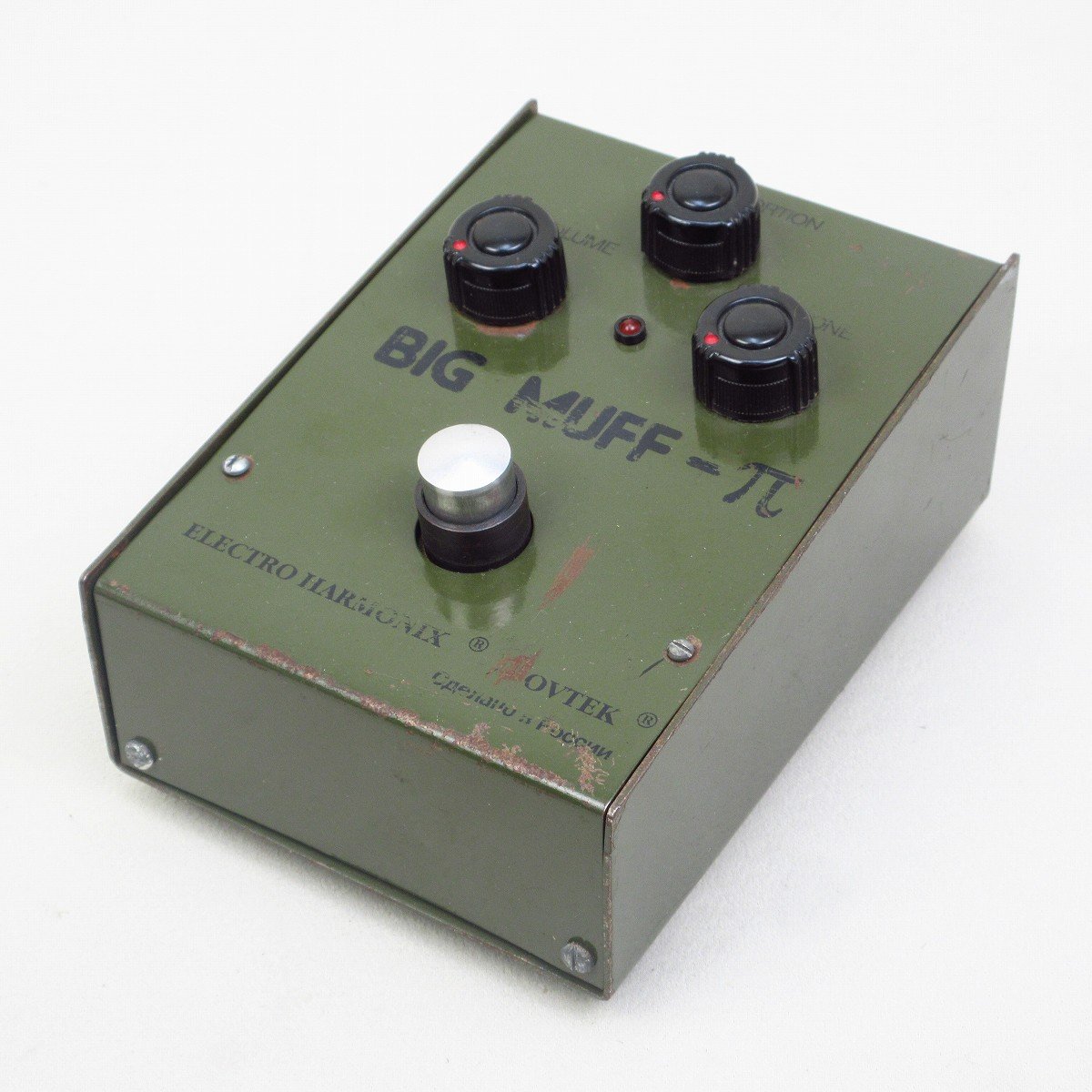 USED Electro-Harmonix / Big Muff Pi Russian Army Green Bubble Font Fuzz [09]