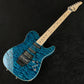 [SN 11-14-17P] USED Tom Anderson / Top T Deep Bora Bora Blue Personalized Quilt Top [03]