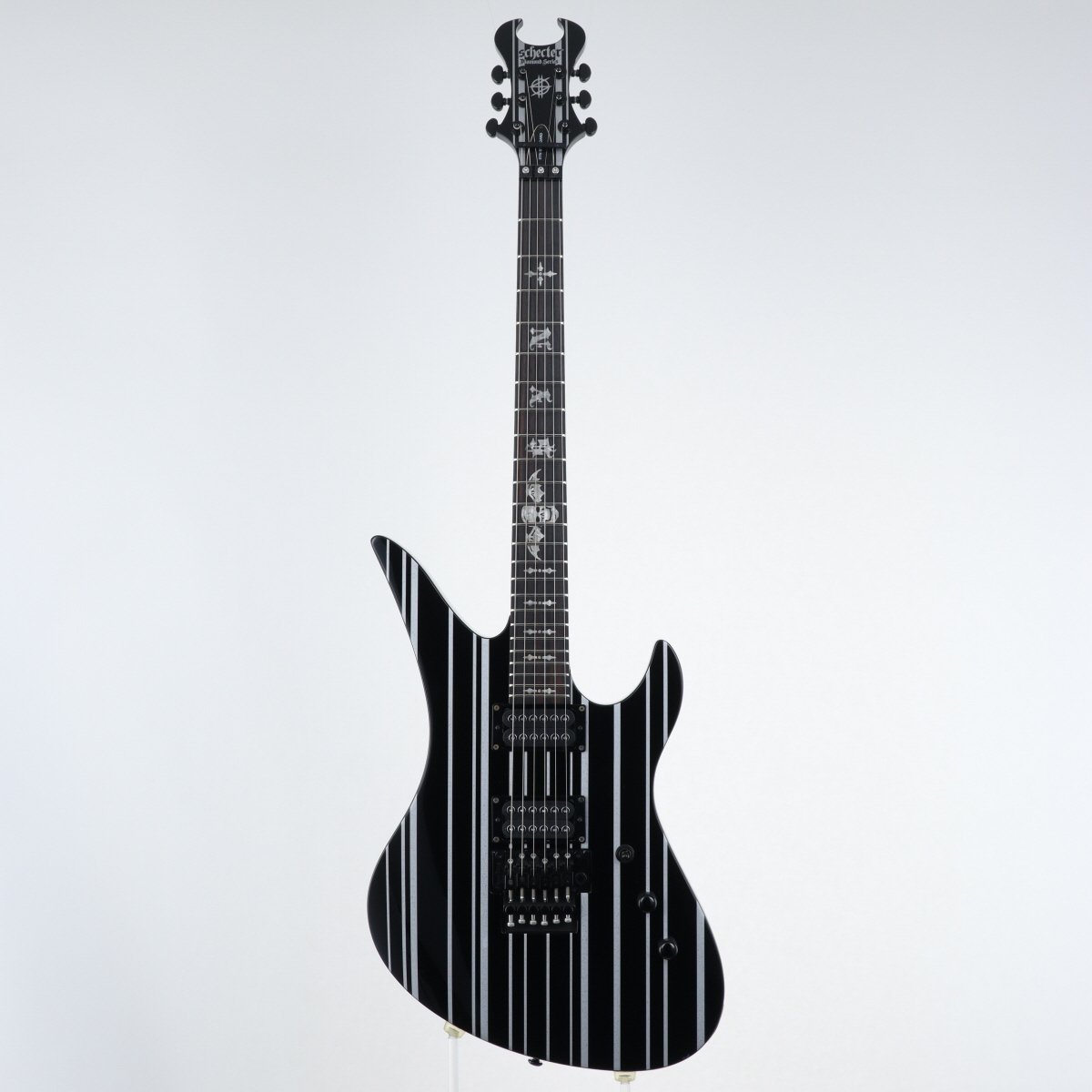 [SN IW18010854] USED SCHECTER / Diamond Artist Series AD-A7X-SS-STD Black/Silver Pin Stripes [11]