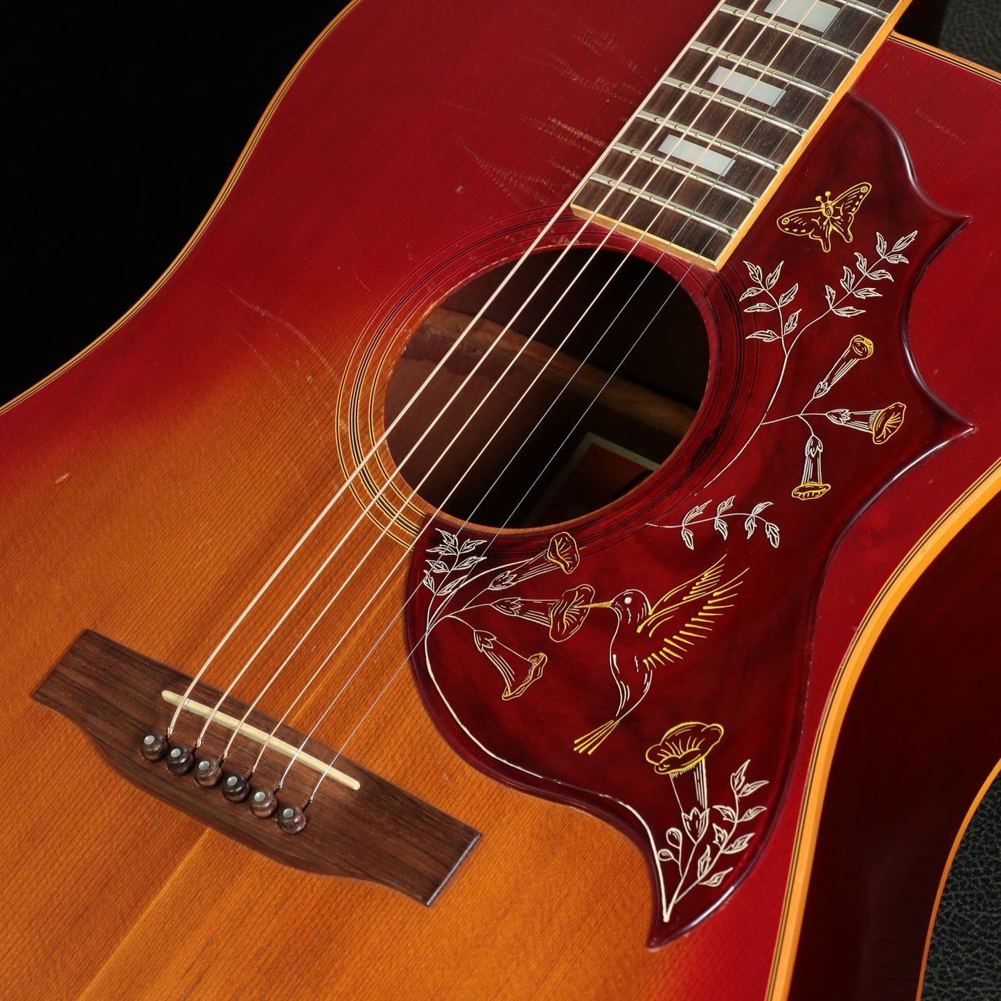 [SN 70258025] USED Gibson / Hummingbird Custom Cherry Sunburst [1978] Gibson Hummingbird Acoustic Guitar [08]