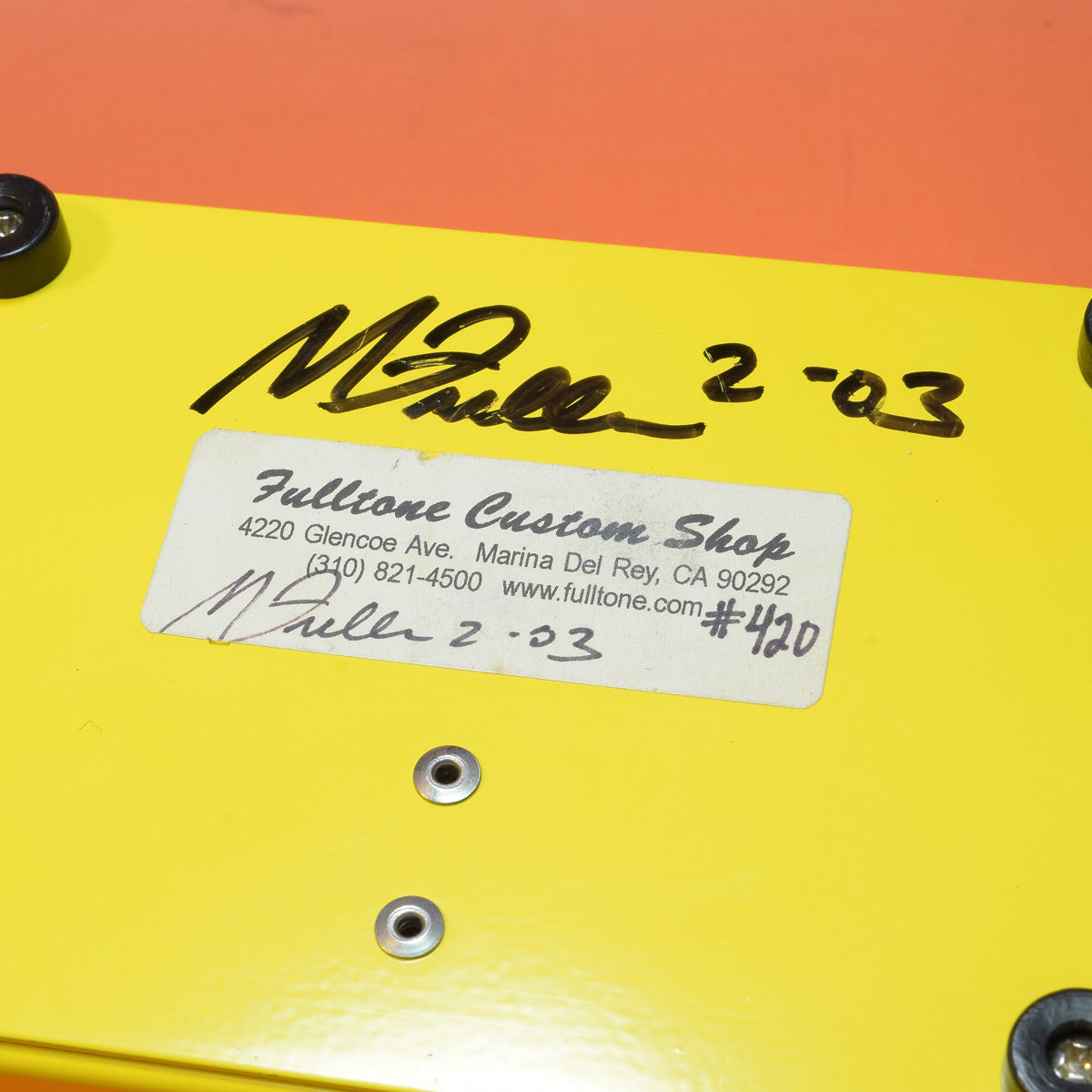 [SN 420] USED Fulltone Fulltone / Full-Drive2 3-way Switch Limited Color Ferrari Yellow [20]