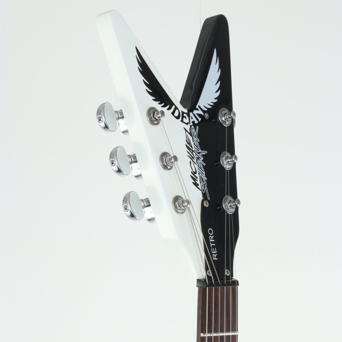 [SN O09120298] USED Dean / Michael Schenker Signature Retro V Black/White [11]