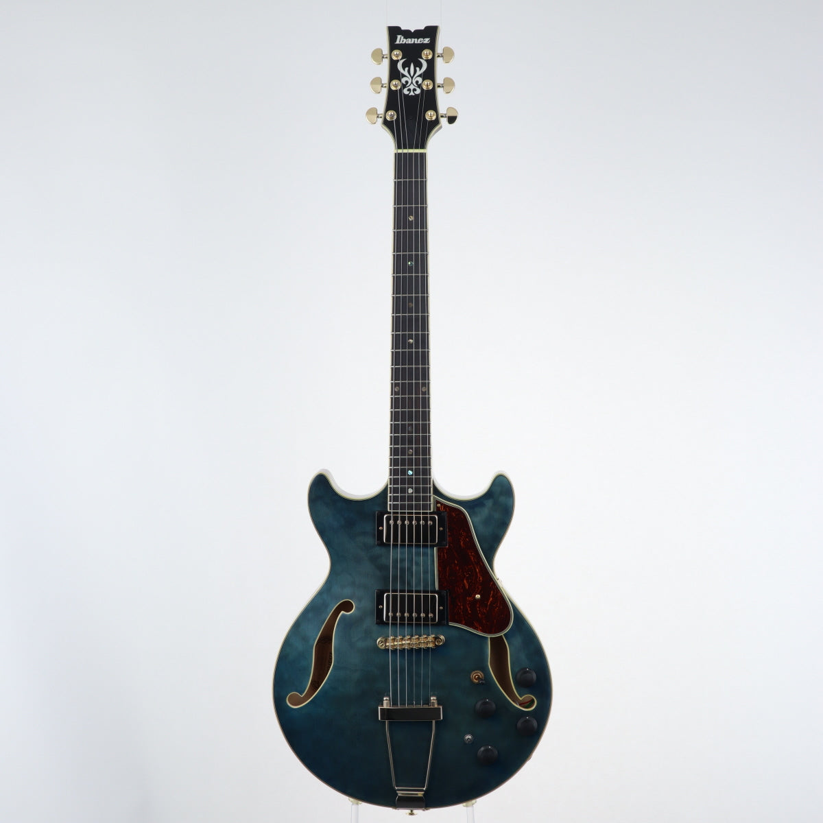 [SN 21 PW22010773] USED Ibanez Ibanez / Artcore Expressionist AMH90QM Trans Blue [20]