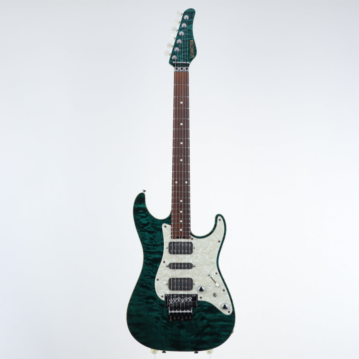 [SN 100907] USED SCHECTER / EX-V-22-CTM-FRT / Exceed Black Turquoise [11]