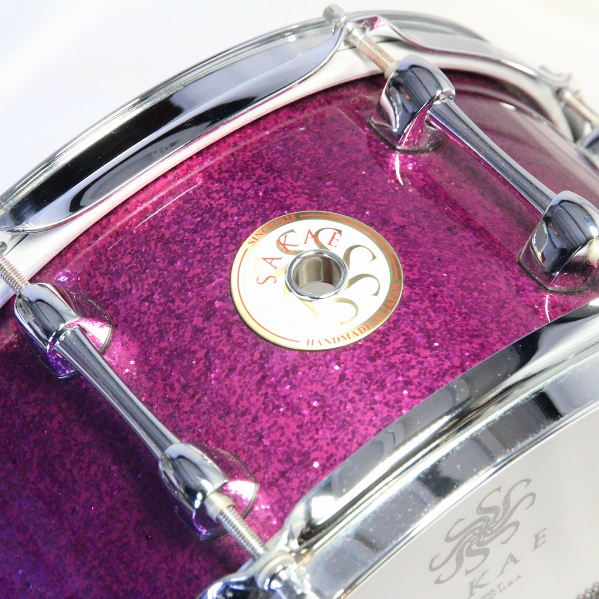 USED SAKAE / SD1360BV/RH Magenta Sparkle Lacquer 13x6 SAKAE Snare Drum [08]