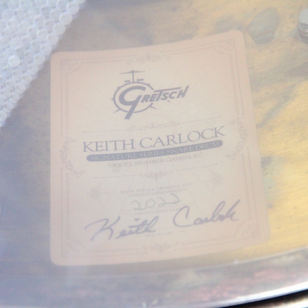 USED GRETSCH / GAS5514-KC Keith Carlock Signature 2mm Antique Aged Brass 14x5.5 Snare Drum [08]