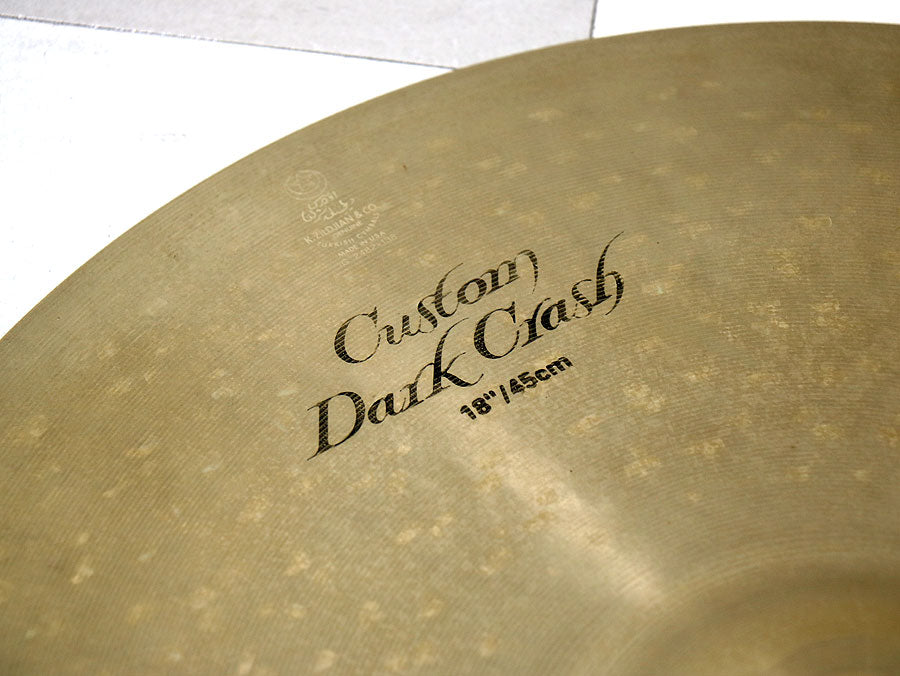 [SN 2482-138] USED ZILDJIAN / K.CUSTOM 18 inch DARK CRASH [10]