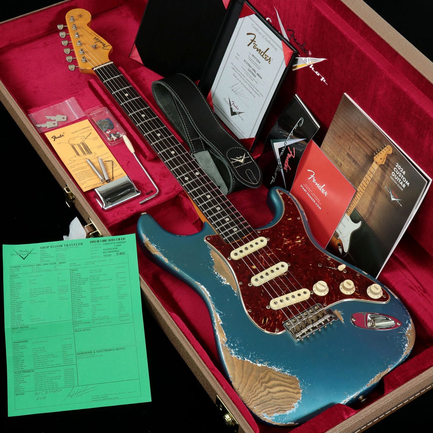 [SN CZ576924] USED Fender Custom Shop / Master Built 1963 Stratocaster Heavy Relic Faded Aged Lake Placid Blue by Andy Hicks [3.32kg] [08]