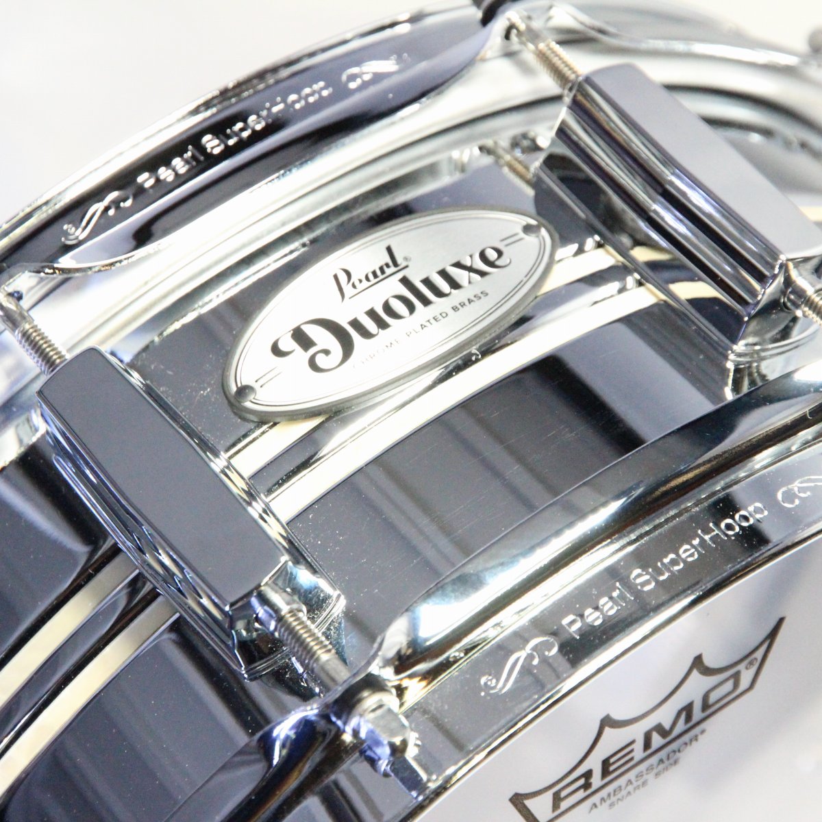 USED PEARL / Duoluxe DUX1450BR 14x5 Chrome Over Brass Pearl Snare Drum [08]