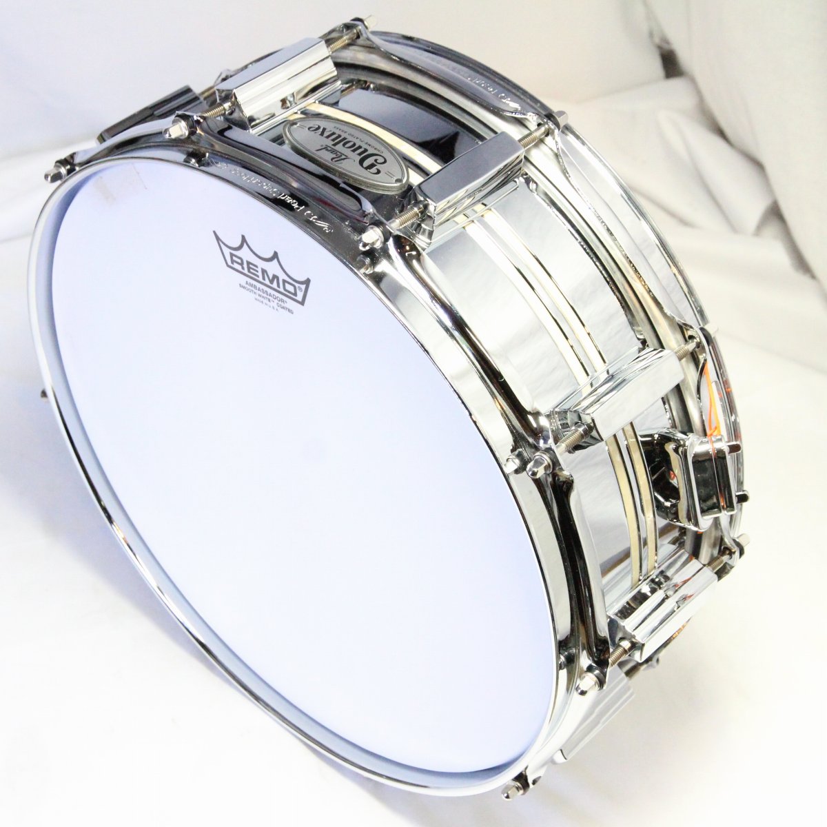 USED PEARL / Duoluxe DUX1450BR 14x5 Chrome Over Brass Pearl Snare Drum [08]