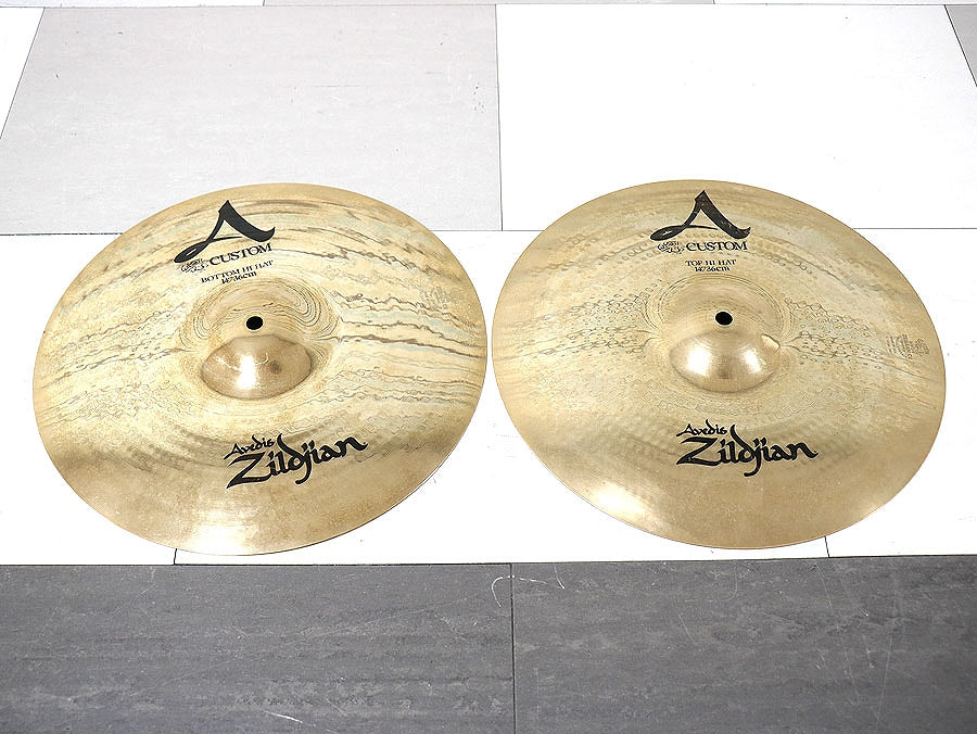 USED ZILDJIAN / A.Custom 14 Hihat Hi-Hat Cymbal [10]