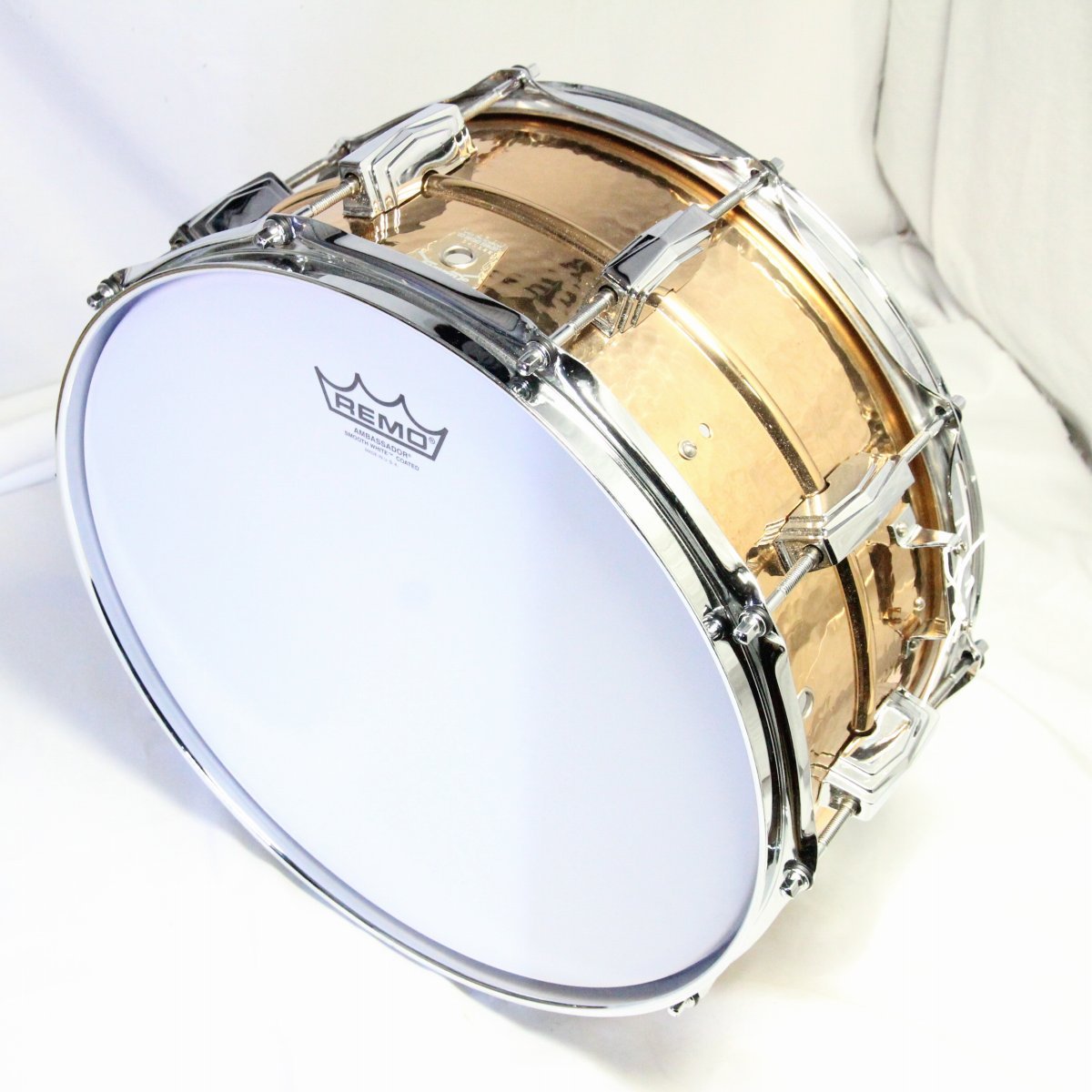 [SN 3235254] USED LUDWIG / 1980-90s LB552K 14x6.5 Hammered Bronze Ruddick Snare Drum [08]