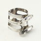 USED WOOD STONE Wood Stone / alto saxophone ligature, Selmer size, all silver [03]