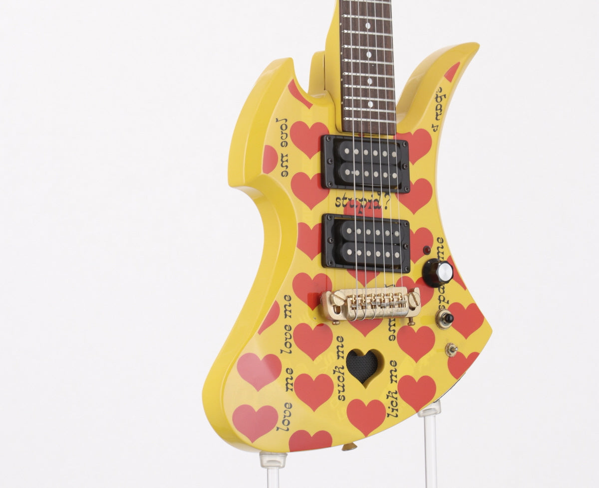 USED FERNANDES/BURNY / YH-JR. Heart Yellow (HY) [2.47kg] FERNANDES/BURNY HIDE Hide Yellow Heart Mini Guitar w/ Built-in Speaker [08]