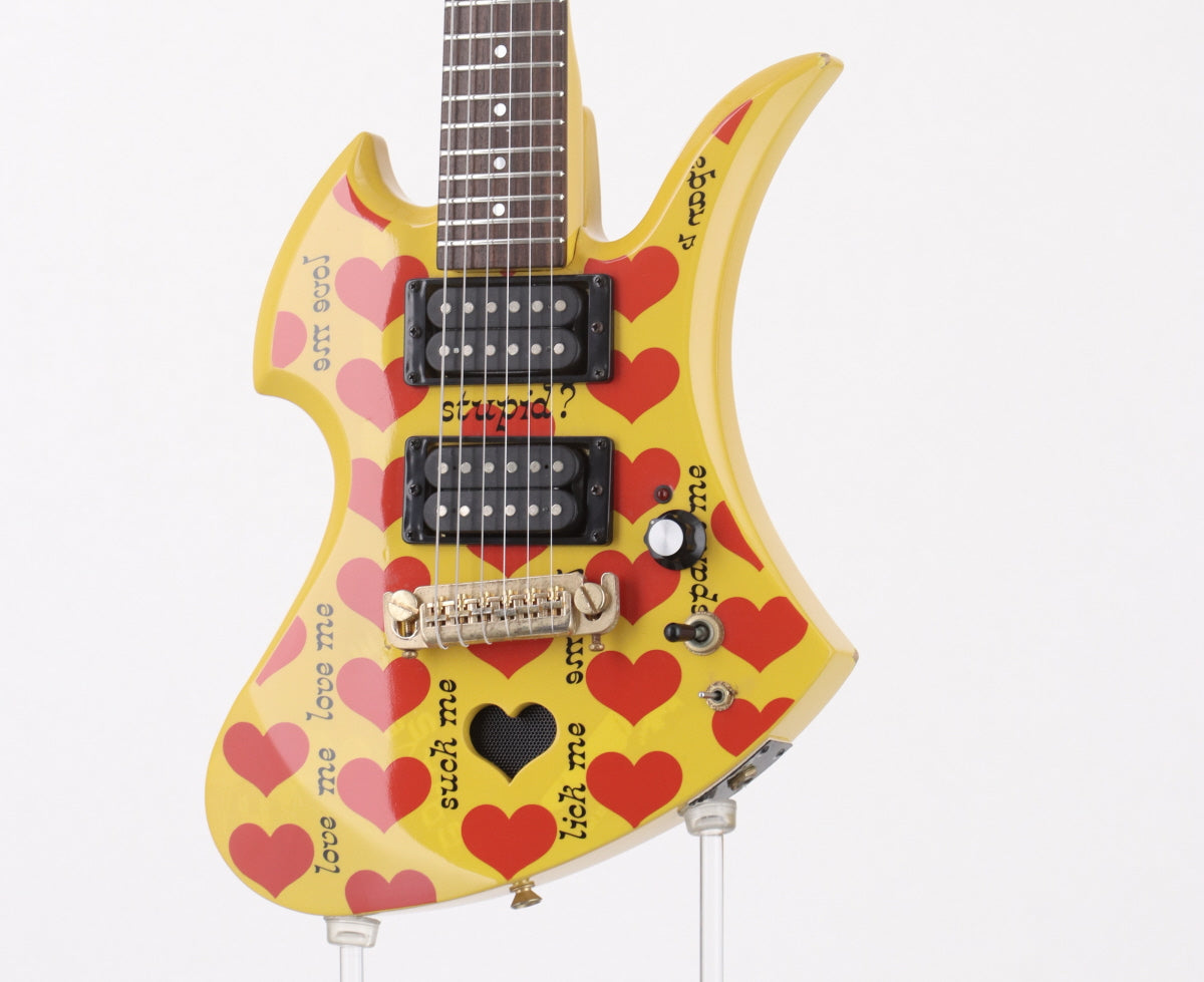 USED FERNANDES/BURNY / YH-JR. Heart Yellow (HY) [2.47kg] FERNANDES/BURNY HIDE Hide Yellow Heart Mini Guitar w/ Built-in Speaker [08]