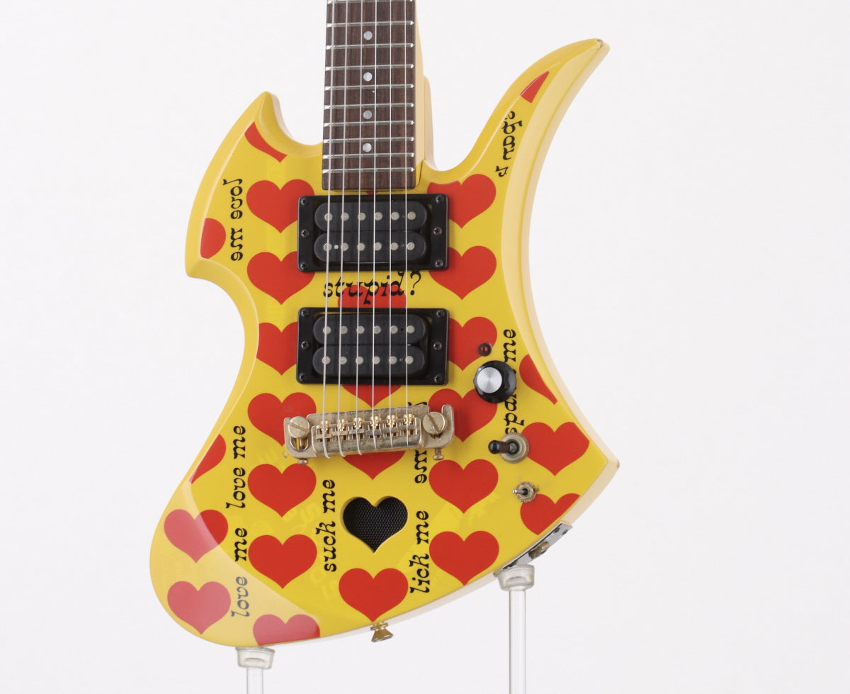 USED FERNANDES/BURNY / YH-JR. Heart Yellow (HY) [2.47kg] FERNANDES/BURNY HIDE Hide Yellow Heart Mini Guitar w/ Built-in Speaker [08]