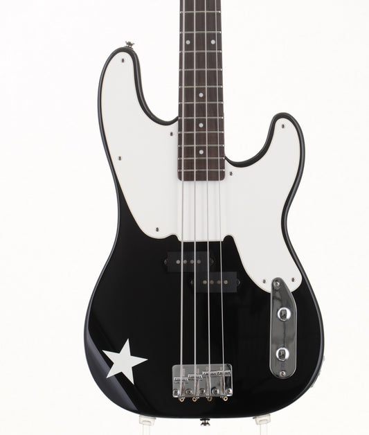 [SN IC071009216] USED Squier by Fender / Mike Dirnt Precision Bass Black w/Star Graphic [3.60kg / made in 2007] Squier by Fender [08]